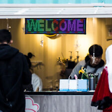 LED Scrolling Sign 26"x8" Message Board Full Color RGB Programmable Outdoor Sign