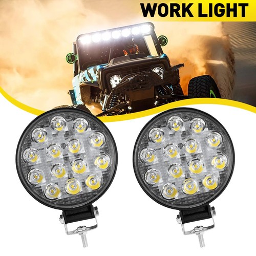 Round led work lights - 2x,