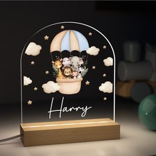 Personalised Boys LED Night Light Lamp Bedroom Decor Birthday Christmas Gift