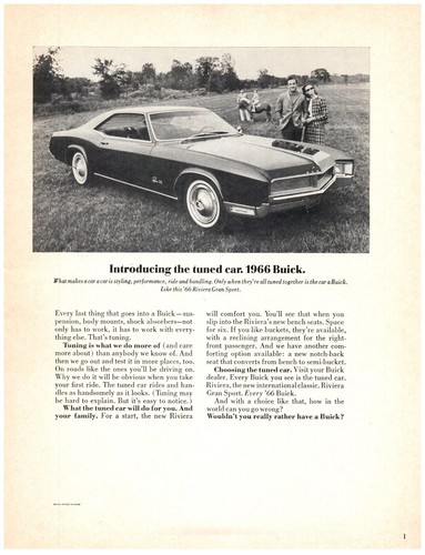 Print 1966 buick 66 - print, ad,