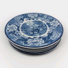 Barratts Old English Blue Small Side Plates x6 14.8cm Vintage Blue & White