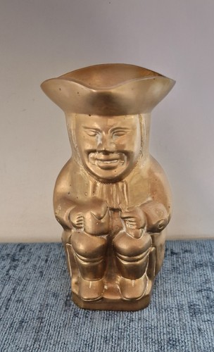 Vintage solid cast brass toby - cast,