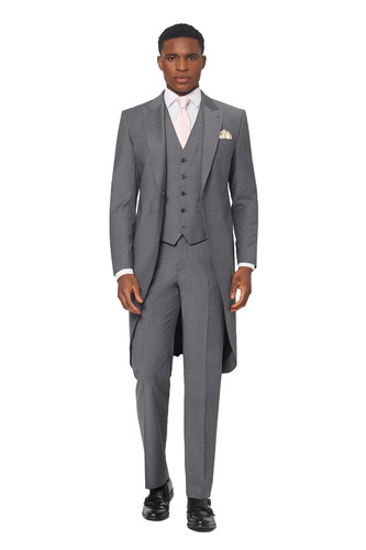 Silver grey tailcoat suit - silver,