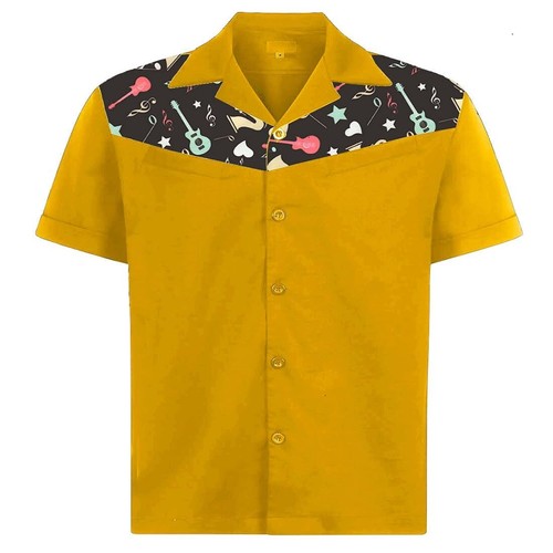 Men cotton shirt retro - cotton,