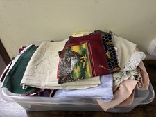 Large Box Of Fabric For Crafts Velvet Cotton Patterned Material