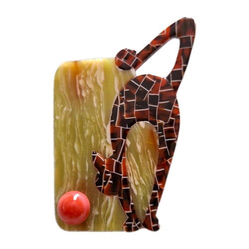 Lea stein genuine brooch - genuine,