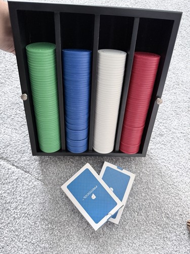 Poker chip set - chip, playing