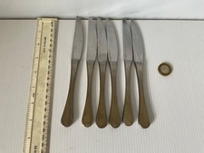6 x OLD HALL ALVESTON  SIDE DESSERT KNIVES ROBERT WELCH BRUSHED STAINLESS STEEL