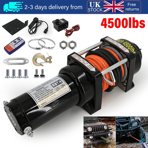 Electric winch 12v 4500lb - 12v,