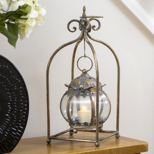 Vintage glass globe - glass, candle