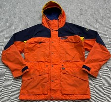 VINTAGE BERGHAUS MERA PEAK GORE-TEX JACKET ORANGE NAVY TERRACE HIKING SIZE M