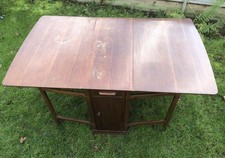 Vintage Drop Leaf Table With 2