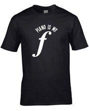 Piano Is My Forte Funny Men's T-Shirt Gift Cool Music Pianist Player Band Joke