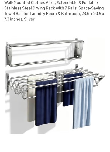 Wall mounted clothes airer - wall-mounted,