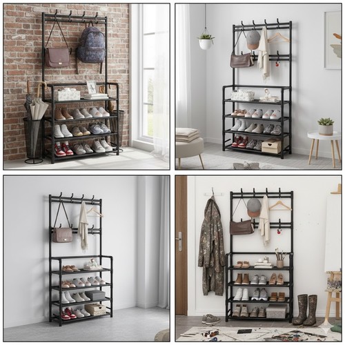 Tier coat hanger hooks stand - 4,