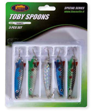 5pc Toby Spoons Fishing Lures Set 12g Lineaeffe Pike Trout Spoons Spinners.