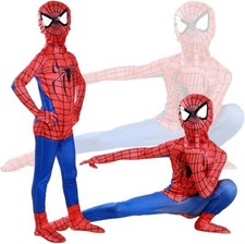 Spider Suit 3D Printing Lycra Jumpsuit With Separated Mask Kids Hero Fancy Dress