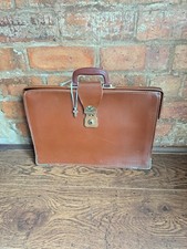 Vintage Brown Real Leather Briefcase 