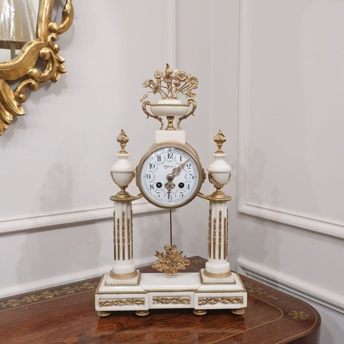 Antique mantel clock french - mantel,