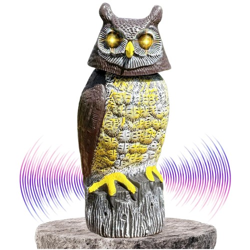 Solar owl with motion detector - solar,