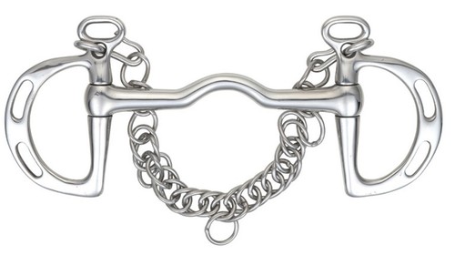 Shires slotted cheek port - slotted,