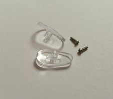 3 Pairs Screw In PVC Nose Pads for Glasses (Spectacles)  or Screws