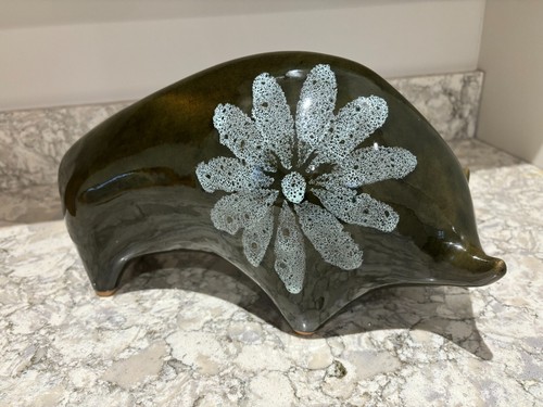 Vintage lotus pottery stylised - lotus,