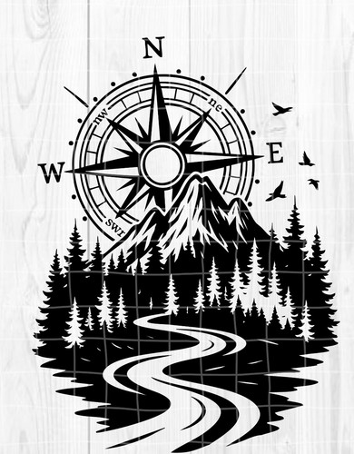 Large compass decals - 1,