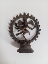 Nataraja Statue Antique Style Brass Nataraja Sculpture Dancing Lord Shiva Temple