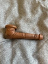vintage terracotta smoking pipe unused