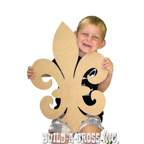 Wooden fleur lis shape - wooden,