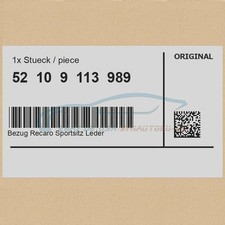 Original Mini 52109113989-cover Recaro sport seat leather Panther Black