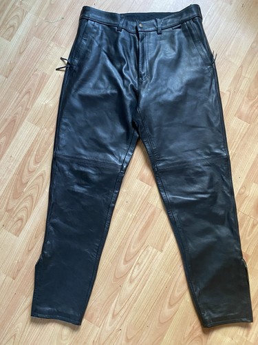 Real leather jeans biker hein - real,
