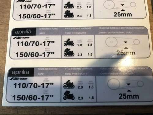 Aprilia 125 stickers - aprilia, rs