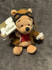 Disney Store Exclusive Winnie The Pooh As Pilot Collector Plush Beanie With Tags