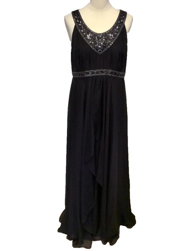 Monsoon 100 silk black beaded - monsoon,