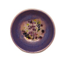 VTG California Cloisonne Landau Hand Decorated Copper Enamel Art Bowl MCM 5.5"