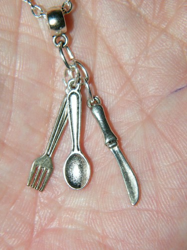 Mini knife spoon fork necklace - mini,