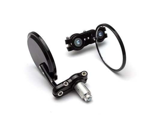 Black round bar end - black,