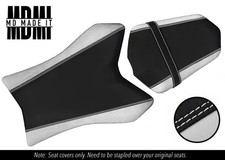 FITS YAMAHA FZ1 FAZER 06-12 CUSTOM GRIP VINYL SEAT COVER SET BLACK & WHITE