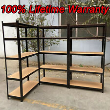 5 TIER METAL SHELVING UNIT STORAGE RACKING SHELVES GARAGE WAREHOUSE SHED