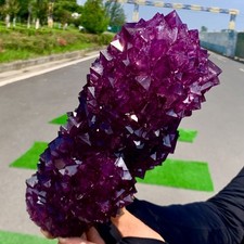 6.41LB Newly discovered purple Potassium alum Octahedral Crystal StunningCrystal