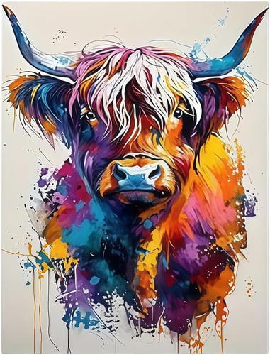 Highland cow diamond art - highland,