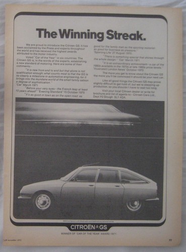 1971 citroen original - gs,