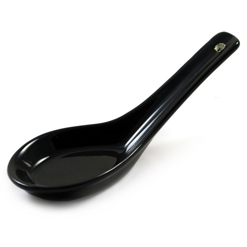 Soup spoon black ceramic - soup,