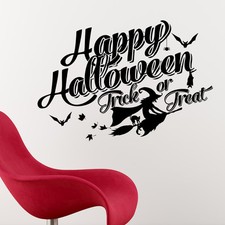 Happy halloween wall sticker trick or treat shop window signage hal1