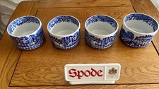 Set of 4 Vintage Spode Blue