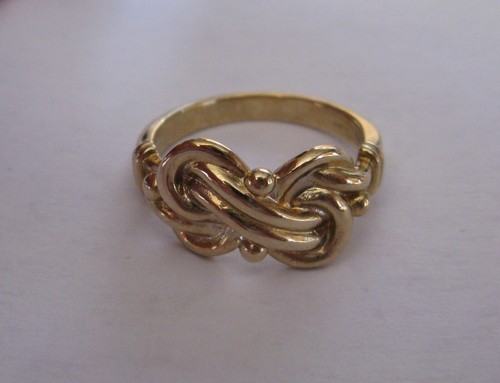 9ct gold double - double, knot