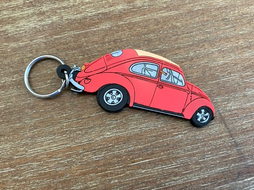 Beetle rubber key ring - vw,