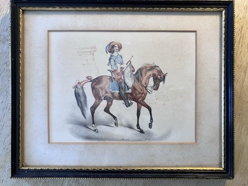 Cavalier horse antique 1837 - &,